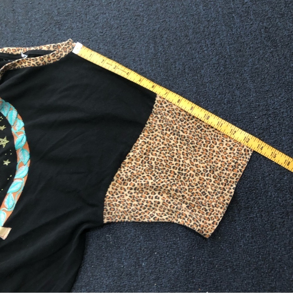 Simply Basic Vintage Leopard Sleepy Teddy Bear Short Sleeve Nightgown Size XL - Picture 8 of 9